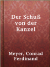 Cover image for Der Schuß von der Kanzel